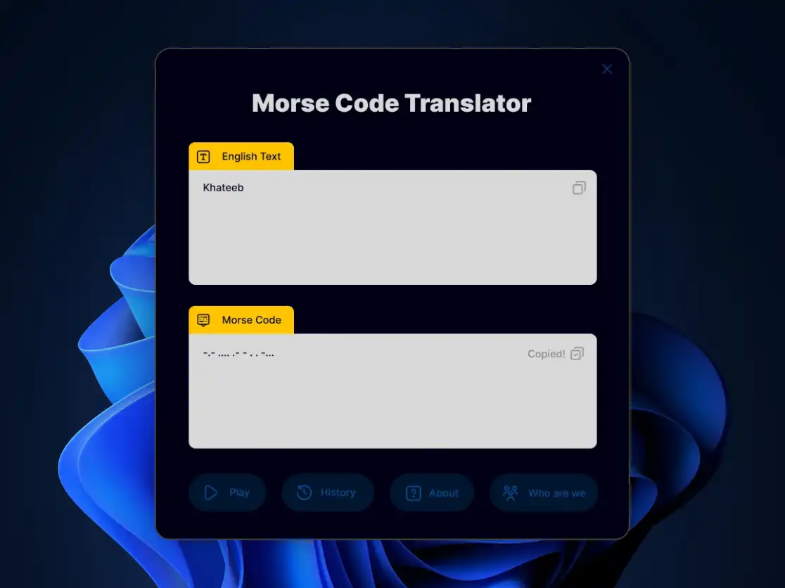 Morse Code Translator