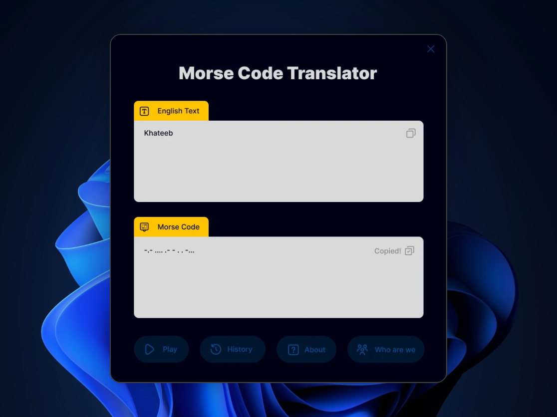 Morse Code Translator